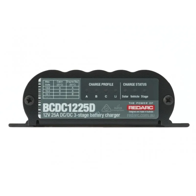 DC-DC lader 25A LiFePo, sol REDARC BCDC1225D – bilde 2