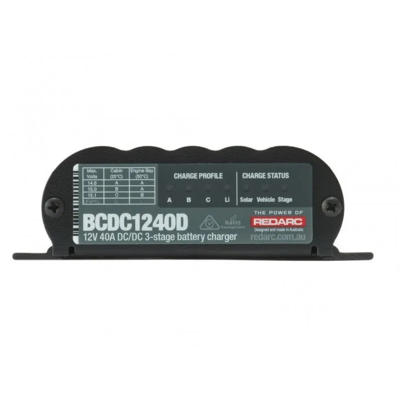 DC-DC lader 40A LiFePo, sol REDARC BCDC1240D – bilde 2