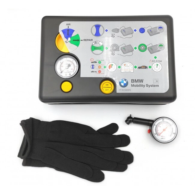Dekkreparasjonssett BMW Mobility Set │ Genuine® Kompressor 180W med integrert beholder for tetningsvæske – bilde 5