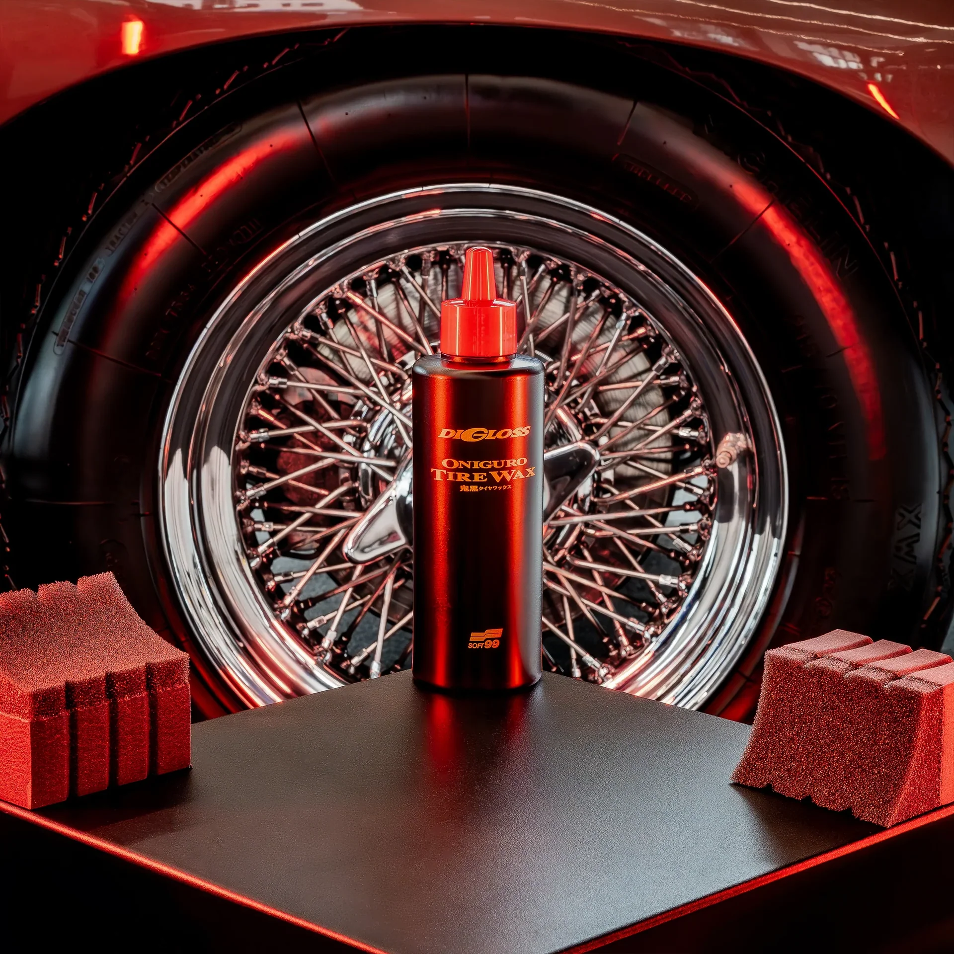 Dekkvoks Soft99 Digloss Black Devil Tire Wax │ Dekkfornyer og voks til dekk - 200 ml – bilde 2