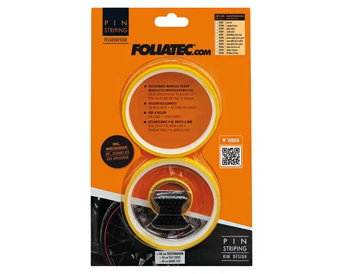 Dekorlist Foliatec PIN Striping Rim Design | Felgdekor - Yellow Speed – bilde 2