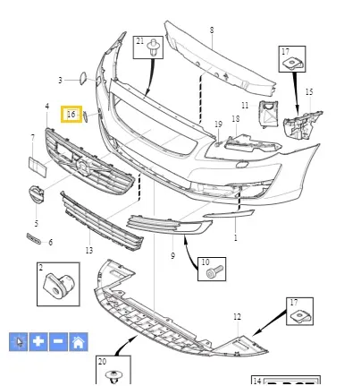 Deksel slepekrok Volvo Genuine® S80 / V70 2014-2016 │ foran – bilde 3