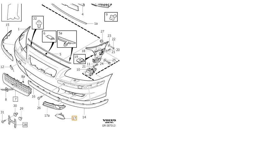 Deksel tåkelys Volvo Genuine® S60 2001-2004 │ venstre – bilde 3