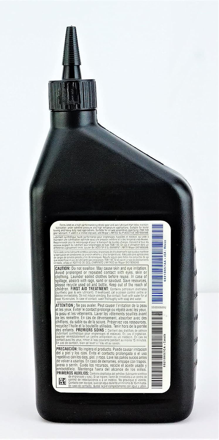 Differensialolje 75W-140 Mopar GL-5 | Olje fordelingskasse LSD - 946 ml Image 5