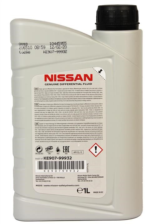 Differensialolje 80W-90 Nissan Differential Fluid GL-5 │ Genuine® Girolje hypoidgirolje - 1L – bilde 2