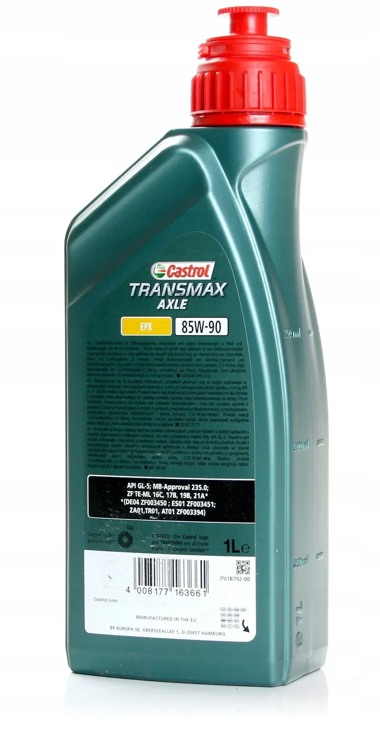 Differensialolje fordelingskasse 85W-90 Castrol Transmax Axle EPX GL5 - 1L – bilde 4