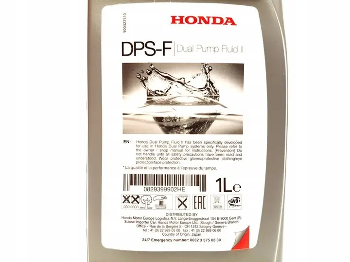 Differensialolje Transmisjonsolje Honda  DPS-F Dual Pumpa Fluid - 1L Image 2