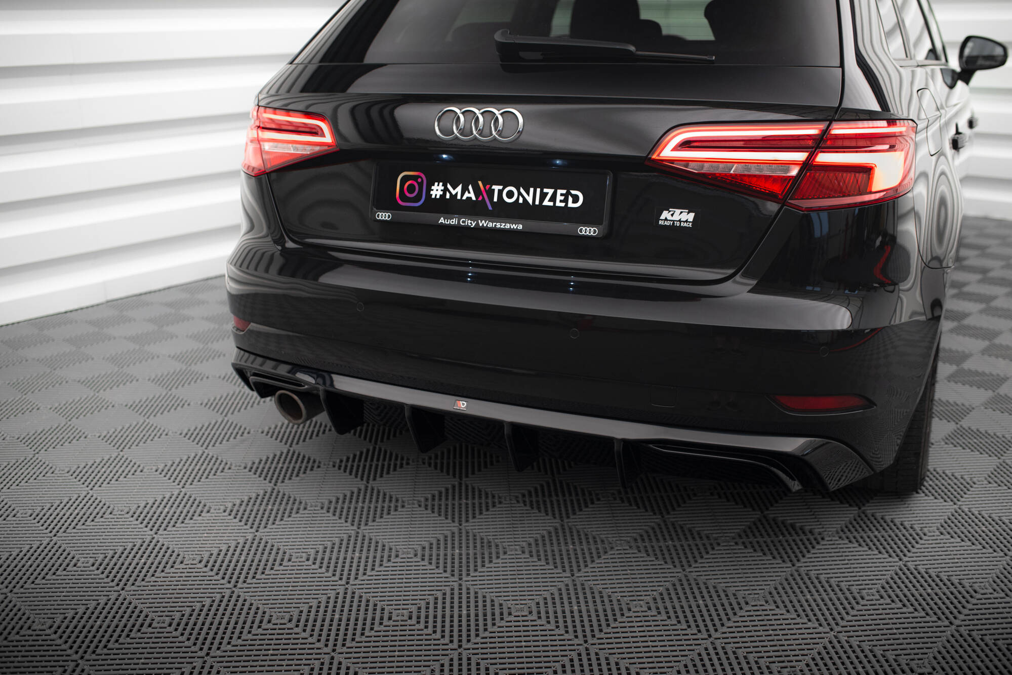 Diffuser Audi A3 8V Sportback Facelift 2016 - 2020 | Glossy Black Edition