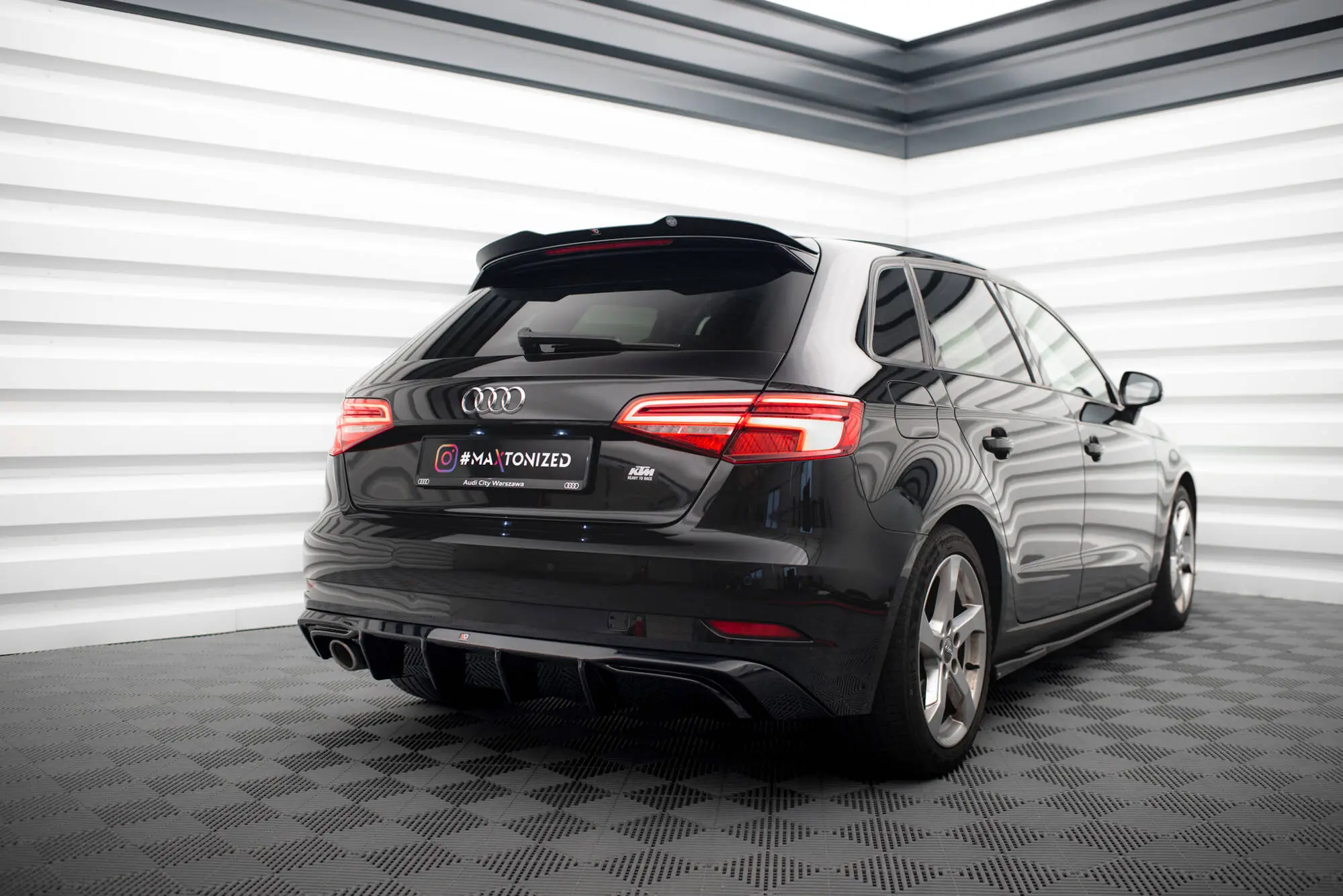 Diffuser Audi A3 8V Sportback Facelift 2016 - 2020 | Glossy Black Edition – bilde 3