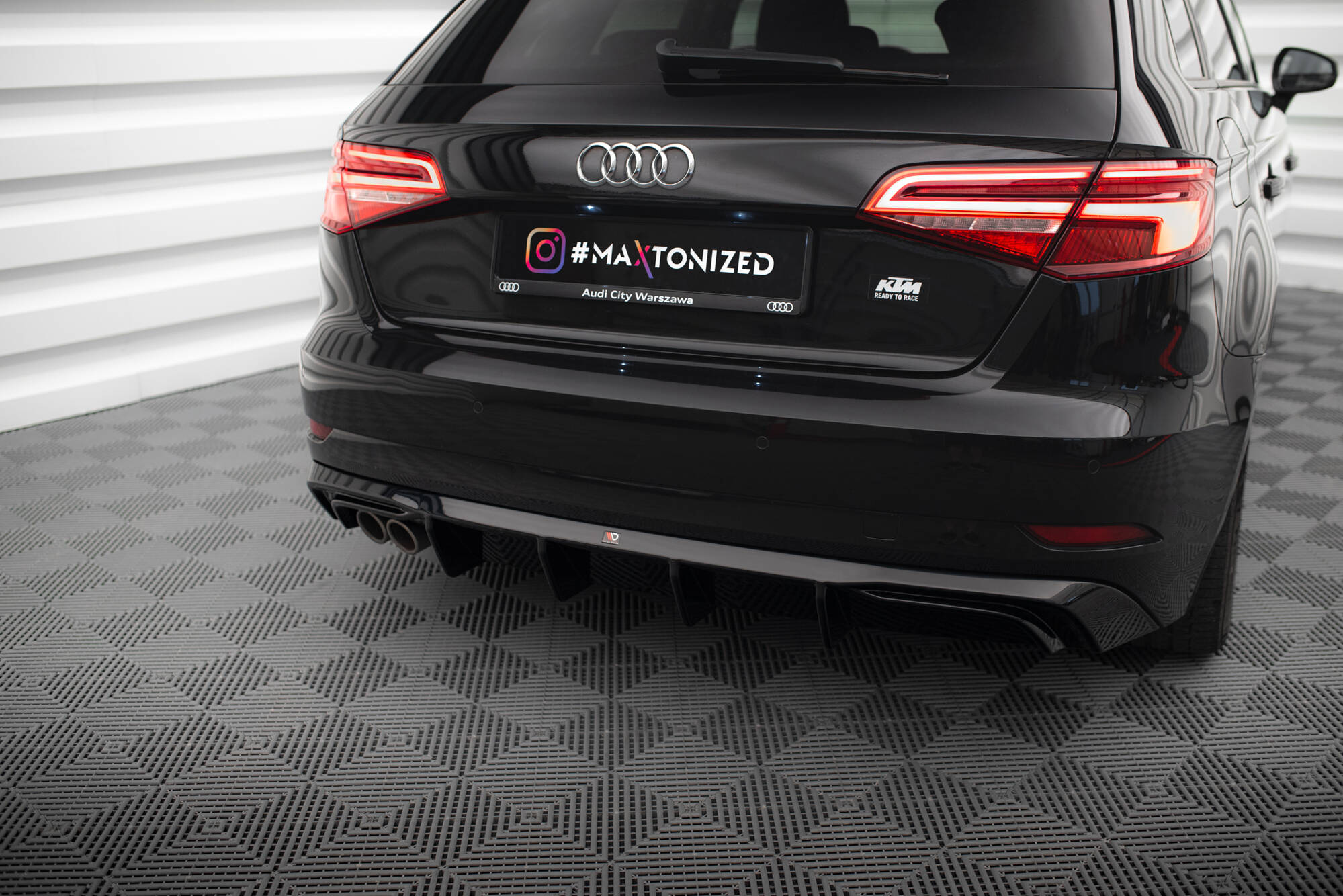 Diffuser Audi A3 8V Sportback Facelift 2016 - 2020 | Glossy Black Edition