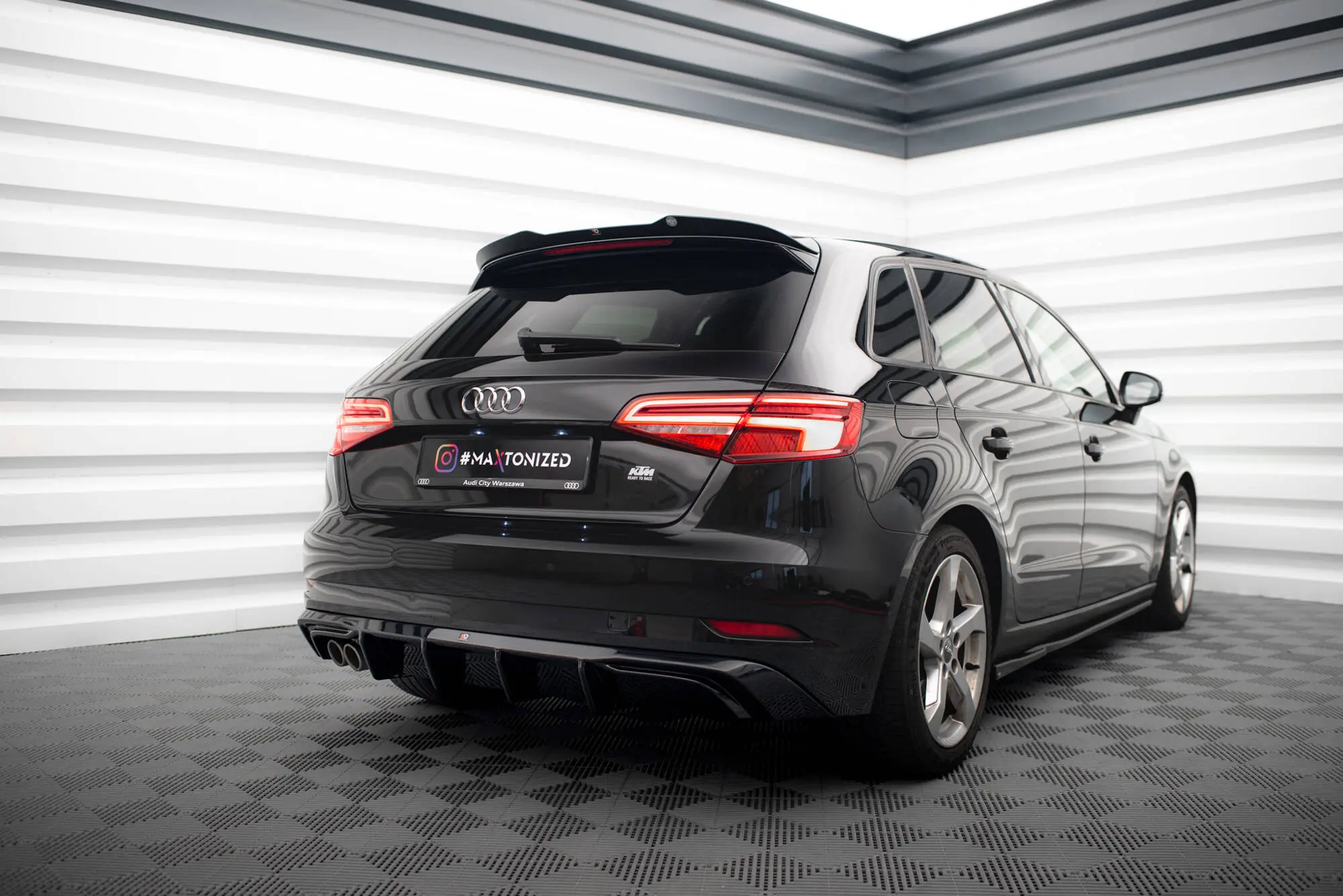 Diffuser Audi A3 8V Sportback Facelift 2016 - 2020 | Glossy Black Edition – bilde 3