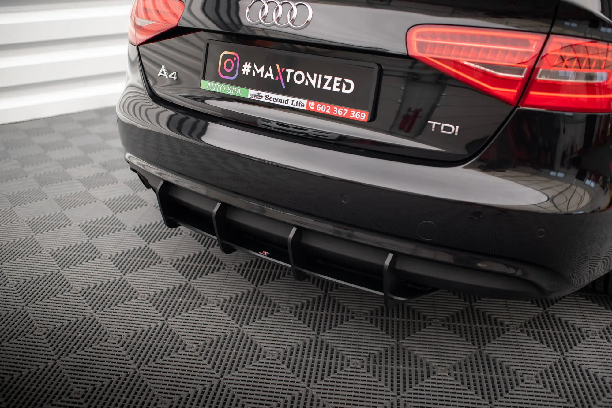 Diffuser Audi A4 B8 Sedan Facelift 2012 - 2015 | Street Pro Black Edition