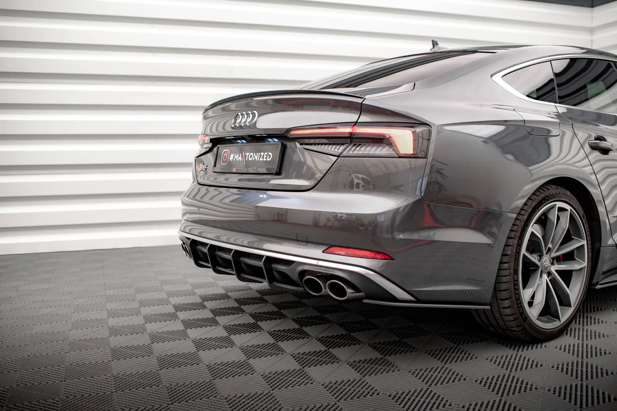 Diffuser Audi A5 S-Line / S5 Coupe / Sportback (F5) 2016 - 2019 | Street Pro Black Edition – bilde 4