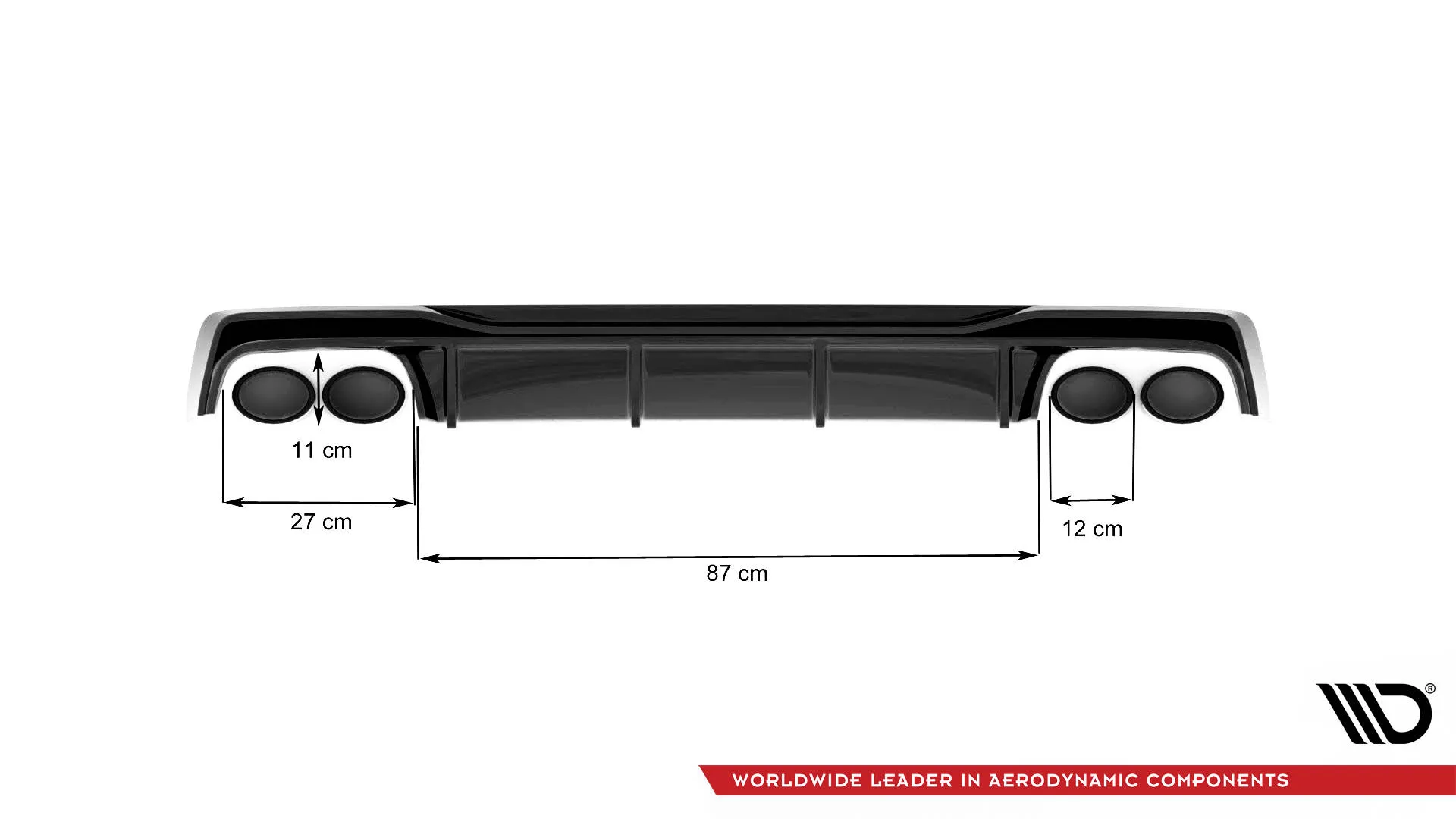 Diffuser Audi A6 C8 S-Line 2018 - 2025 / S6 (C8) 2019 - 2025 | Glossy Black Edition – bilde 7