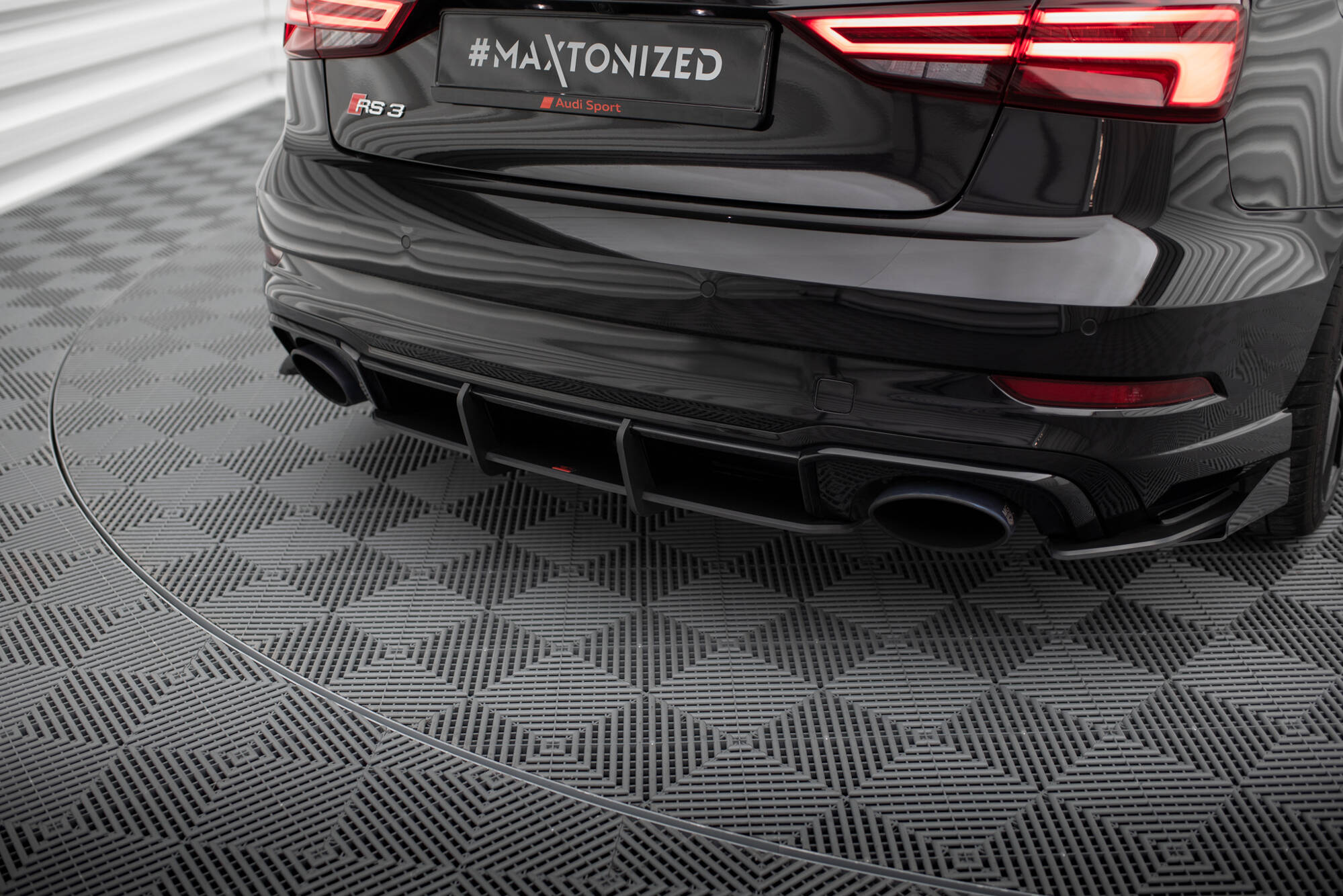 Diffuser Audi RS3 Sedan (8V) facelift 2017 - 2020 | Street Pro Black Edition