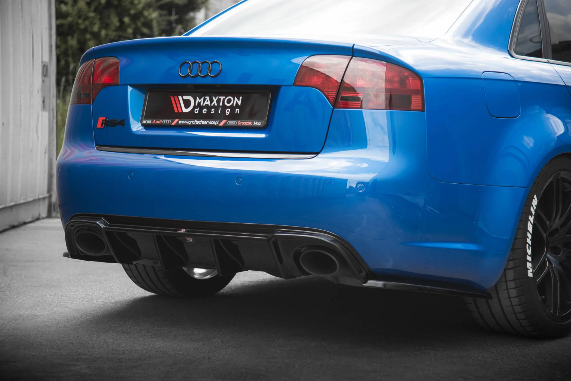 Diffuser Audi RS4 (B7) 2006-2008 | Glossy Black Edition – bilde 2