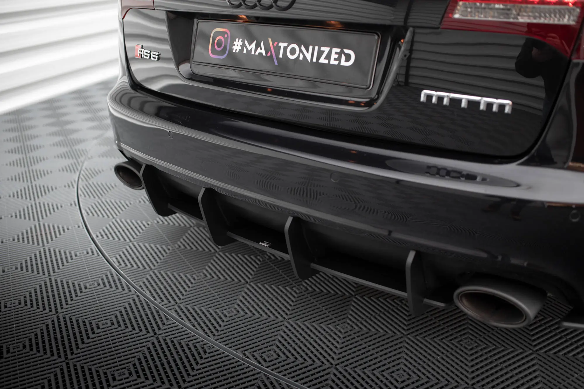 Diffuser Audi RS6 (C6) Avant 2007 - 2010 | Street Pro Black Edition – bilde 2