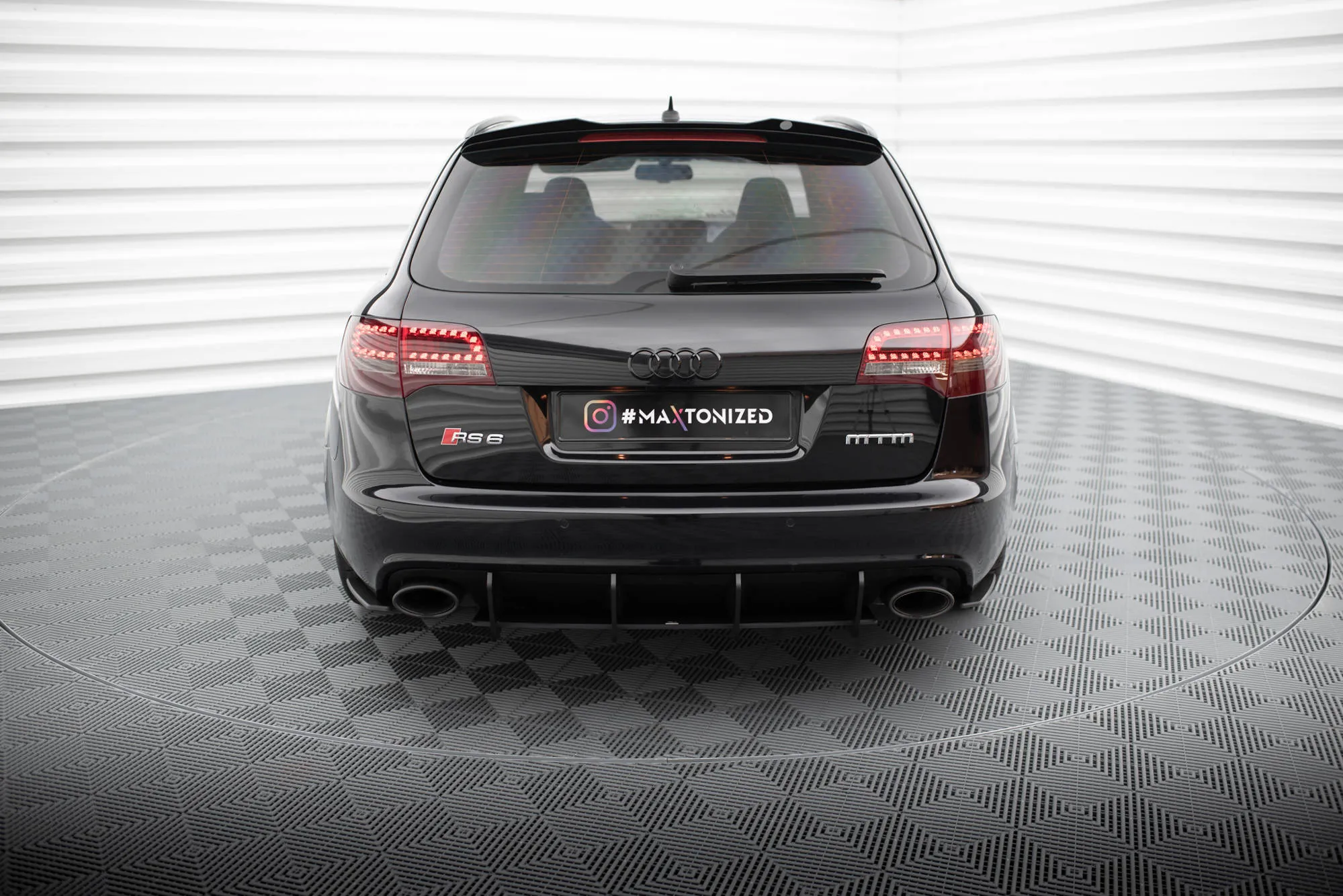 Diffuser Audi RS6 (C6) Avant 2007 - 2010 | Street Pro Black Edition