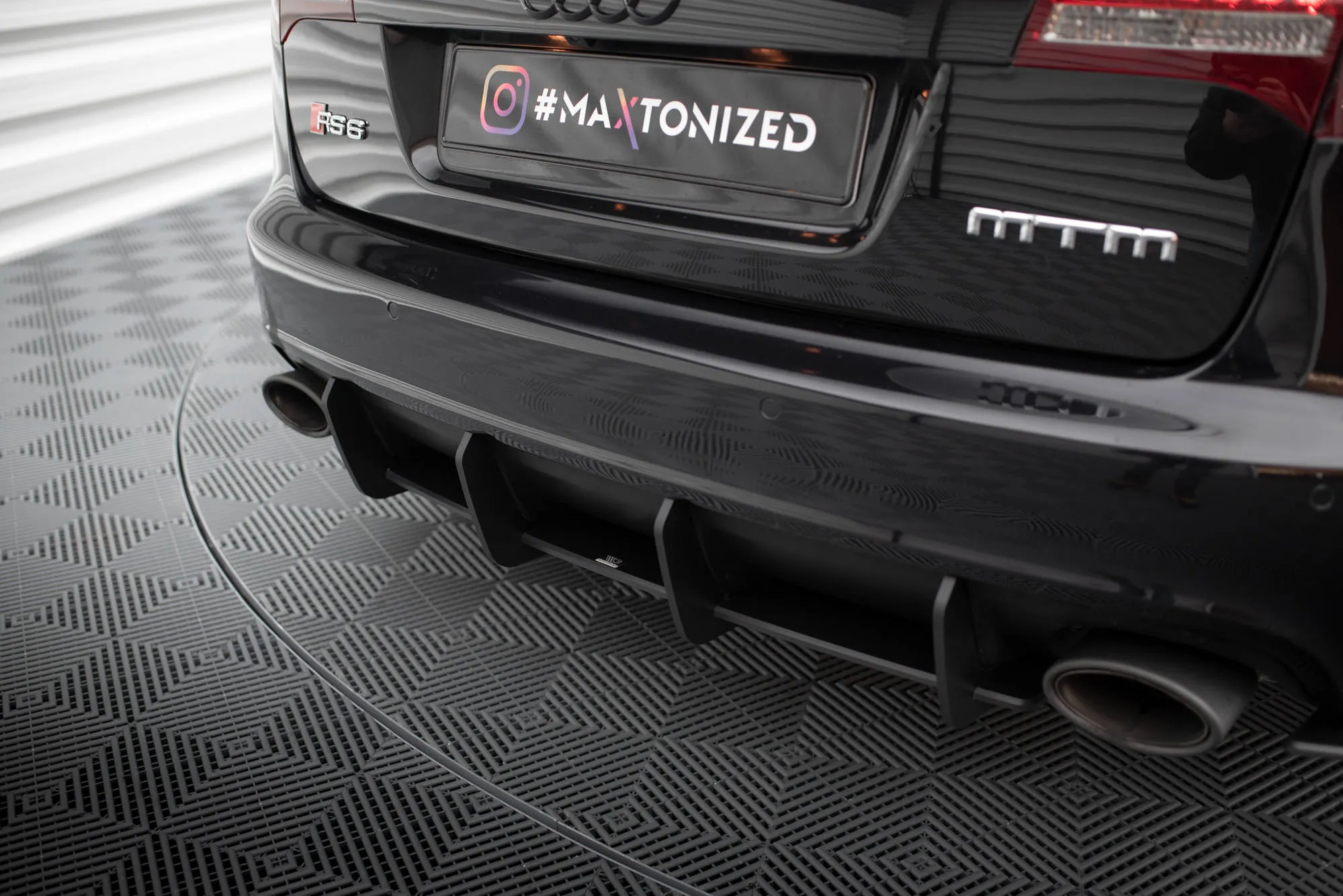 Diffuser Audi RS6 (C6) Avant 2007 - 2010 | Street Pro Black Edition – bilde 2