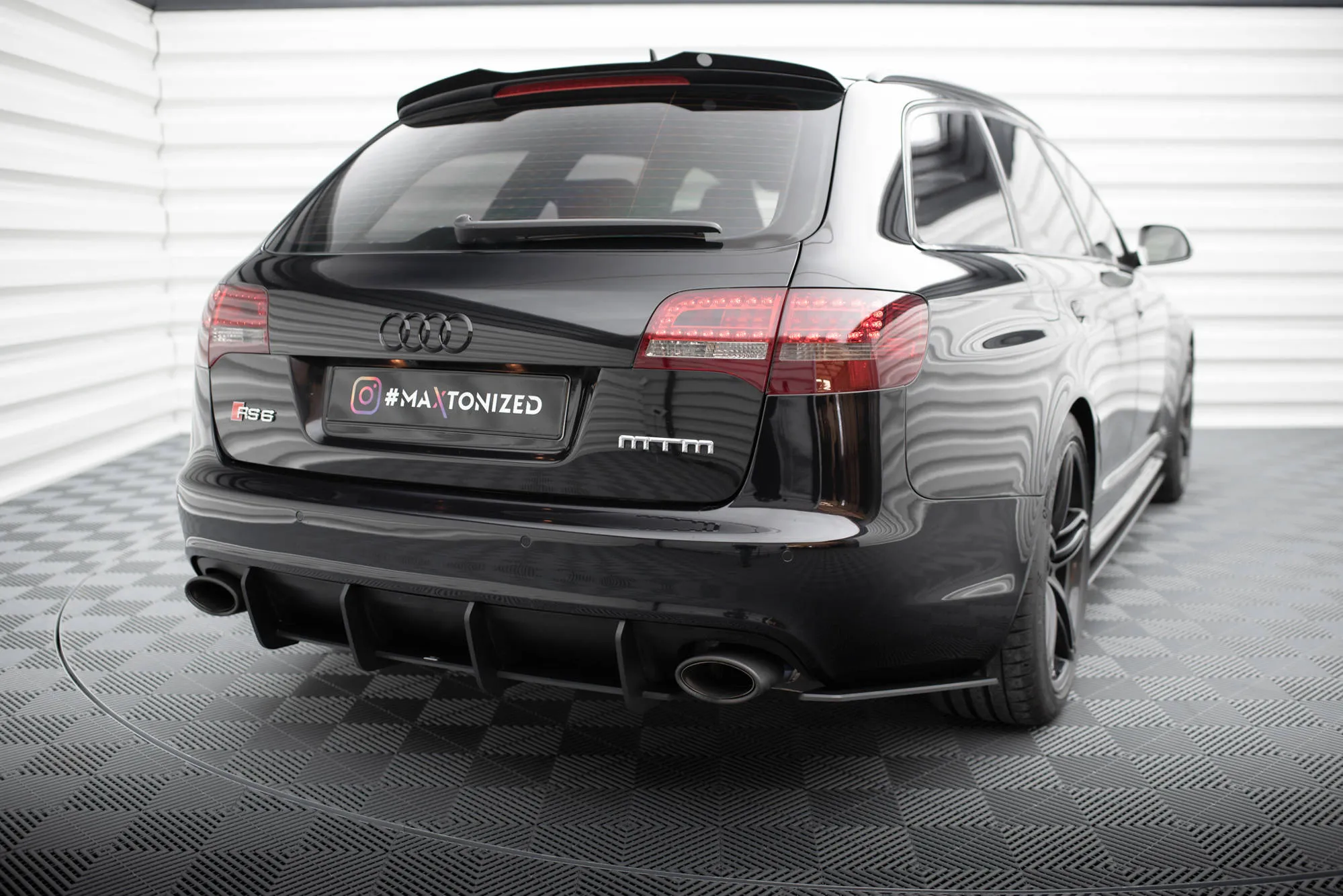 Diffuser Audi RS6 (C6) Avant 2007 - 2010 | Street Pro Black Edition – bilde 3