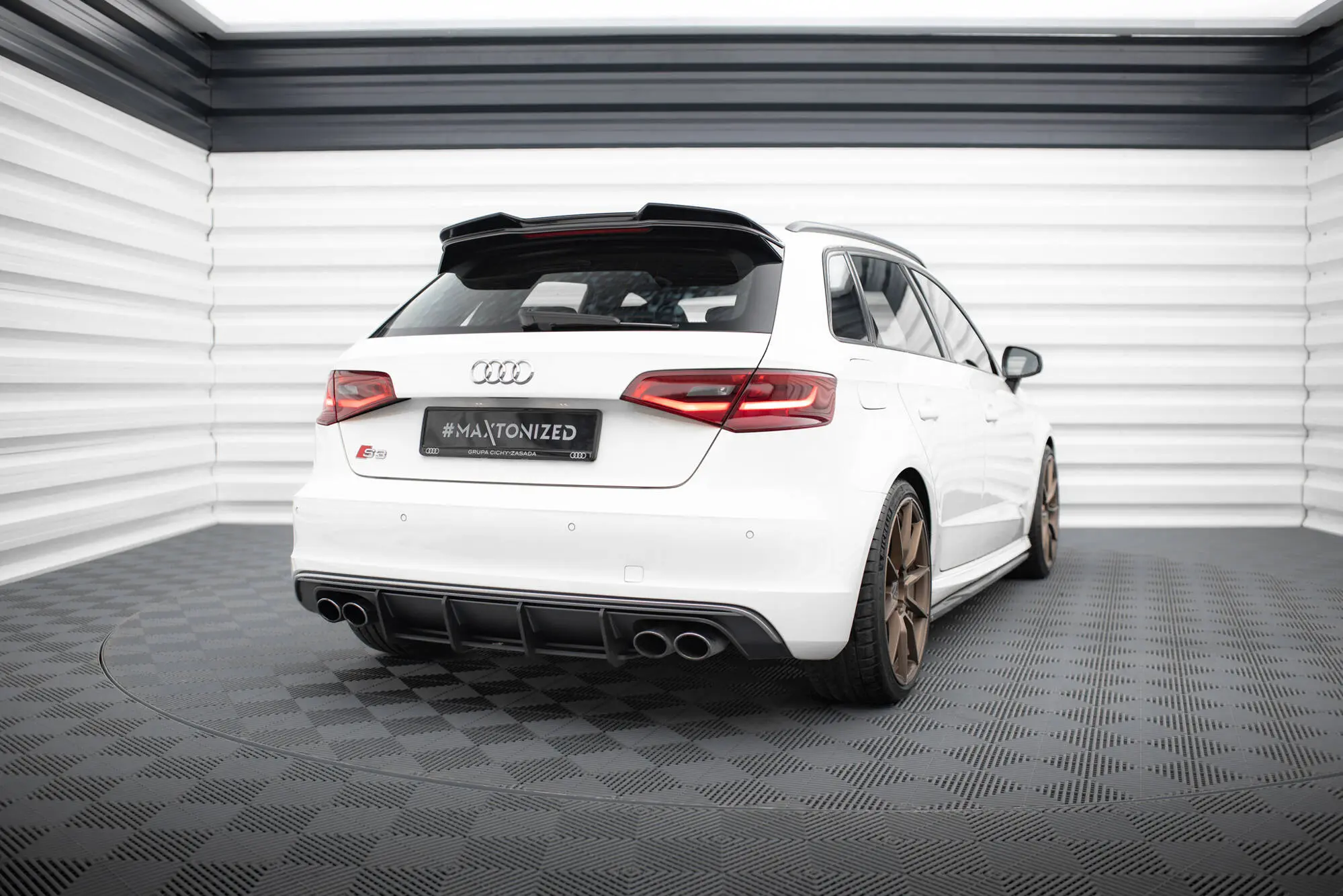 Diffuser Audi S3 (8V) 2013 - 2016 / Audi S3 (8V) Sportback 2013 - 2016 | Street Pro Black Edition – bilde 4