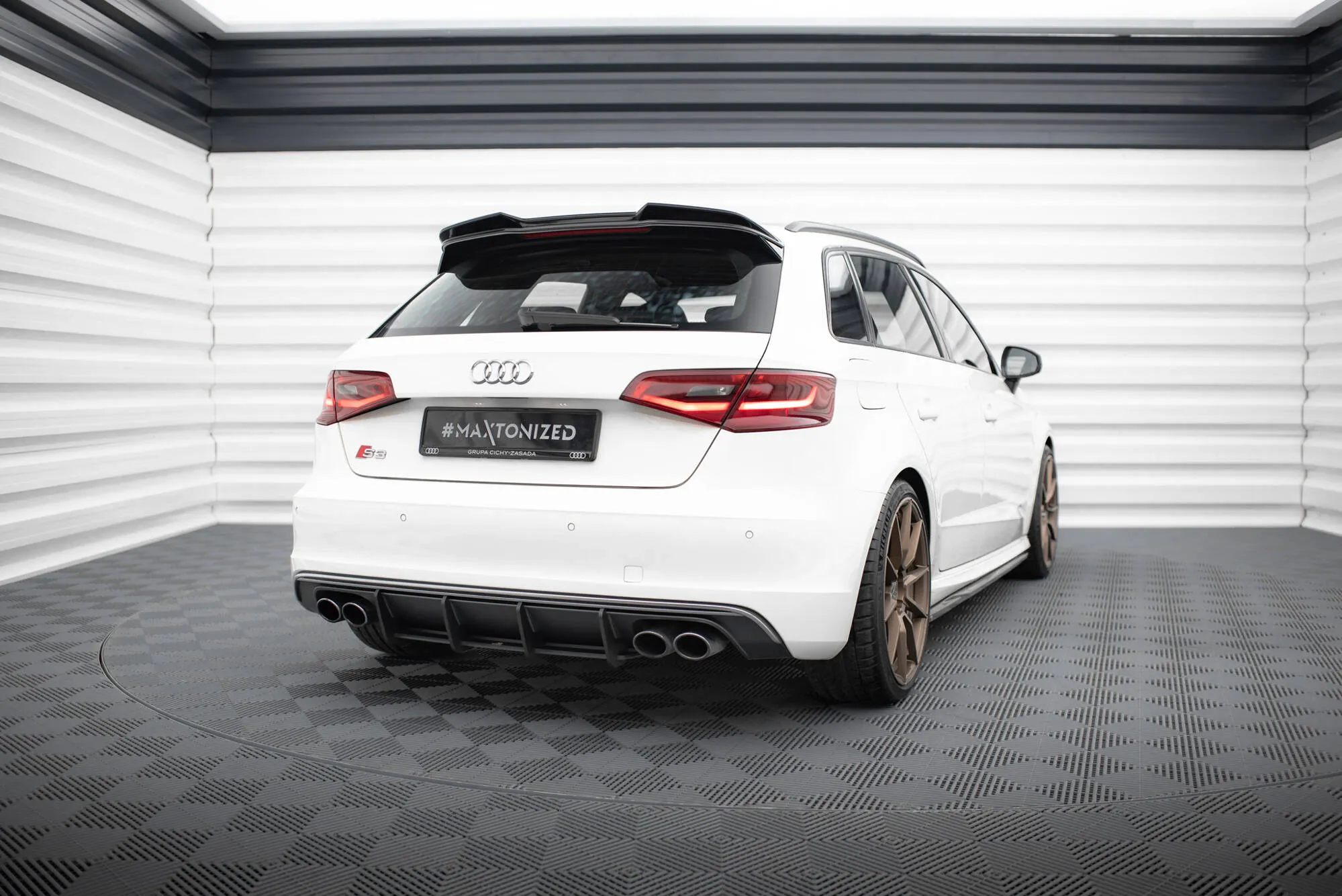 Diffuser Audi S3 (8V) 2013 - 2016 / Audi S3 (8V) Sportback 2013 - 2016 | Street Pro Black Edition