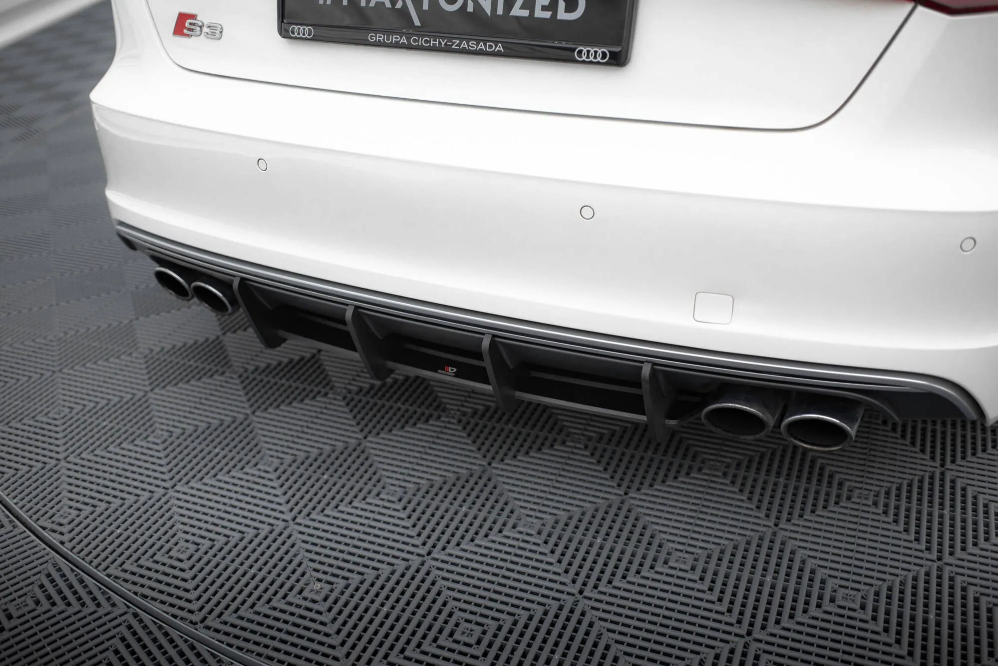 Diffuser Audi S3 (8V) 2013 - 2016 / Audi S3 (8V) Sportback 2013 - 2016 | Street Pro Black Edition – bilde 5