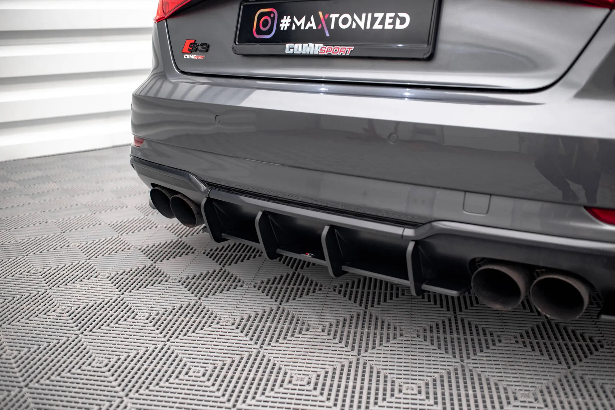 Diffuser Audi S3 8V Facelift Sportback 2016 - 2019 | Street Pro Black Edition