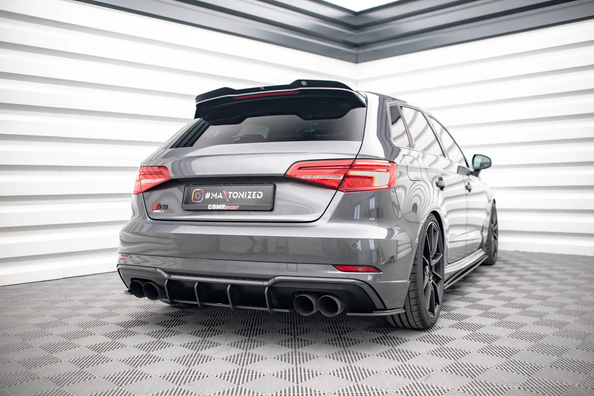 Diffuser Audi S3 8V Facelift Sportback 2016 - 2019 | Street Pro Black Edition – bilde 3