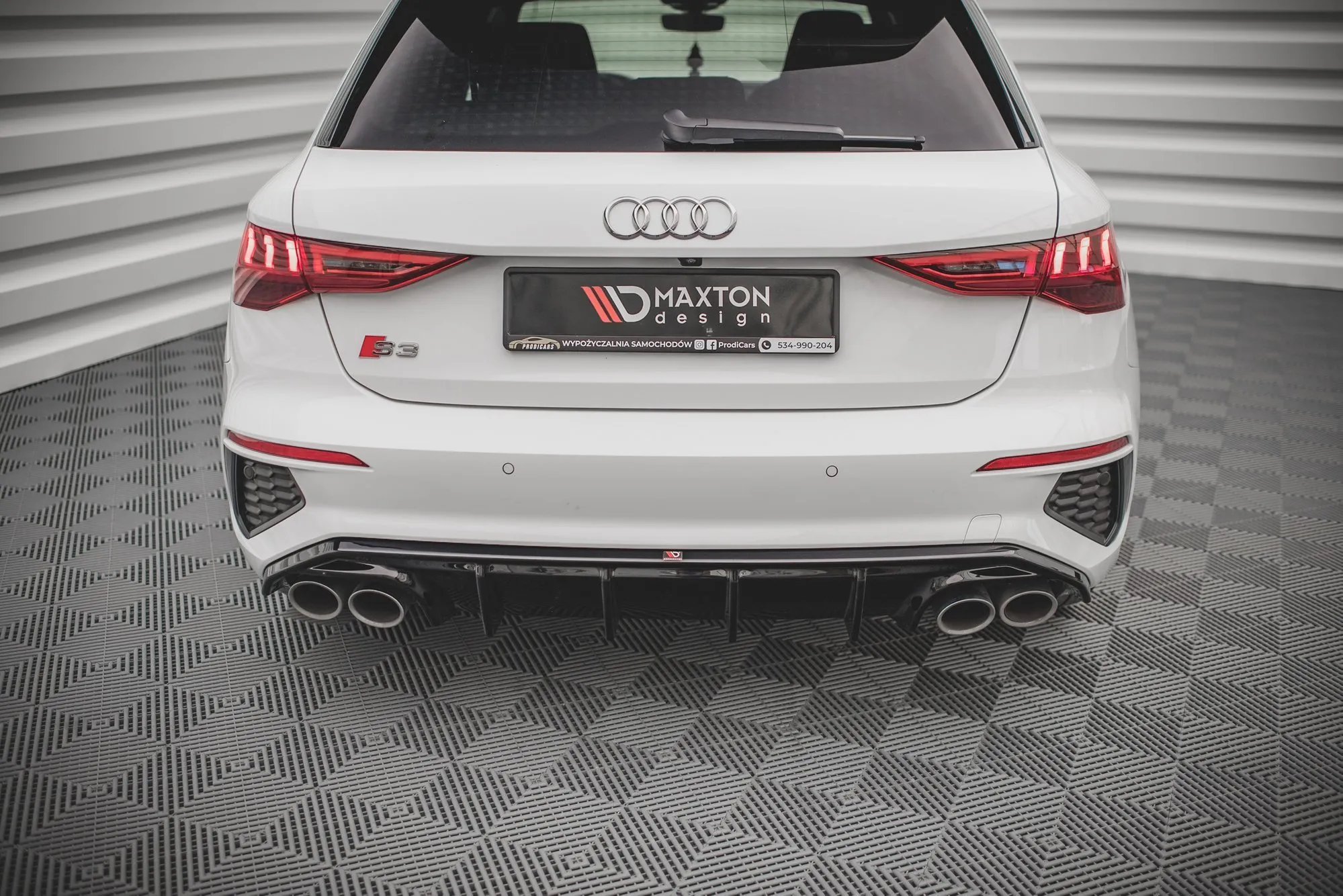 Diffuser Audi S3/ A3 S-Line (8Y) 2020 -> | Glossy Black Edition