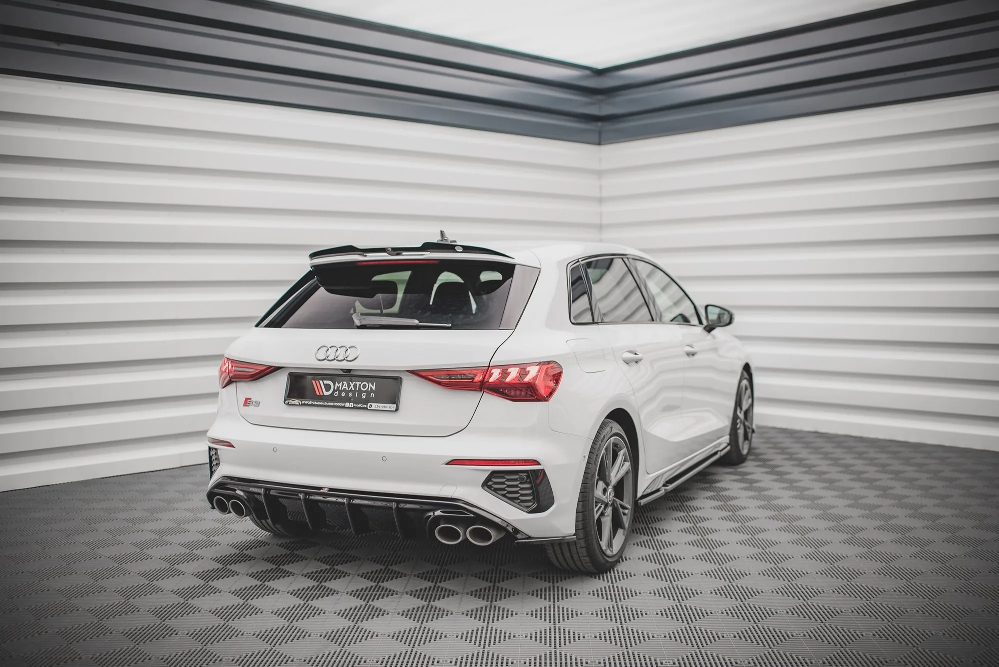 Diffuser Audi S3/ A3 S-Line (8Y) 2020 -> | Glossy Black Edition – bilde 2