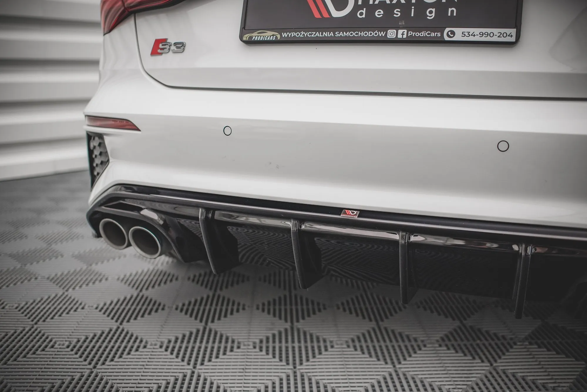Diffuser Audi S3/ A3 S-Line (8Y) 2020 -> | Glossy Black Edition – bilde 4