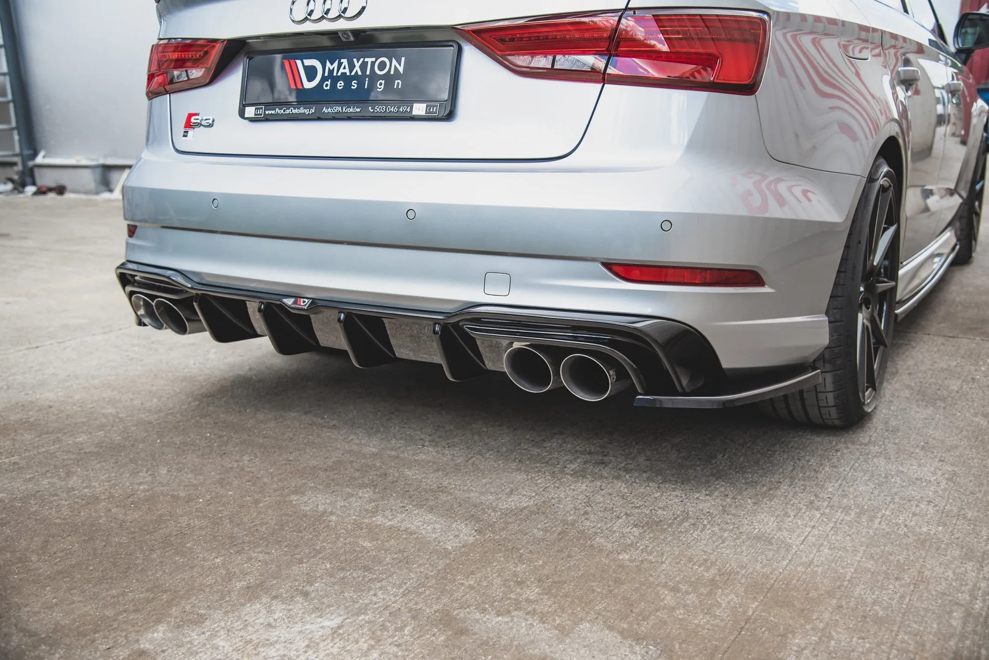 Diffuser Audi S3 S-Line 8V 2017-2020 (Facelift) | Glossy Black Edition – bilde 6