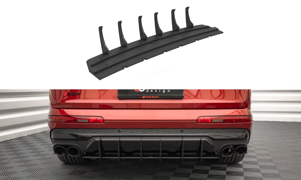 Diffuser Audi SQ7 / Q7 S-Line mk2 facelift 2019 - > | Street Pro Black Edition – bilde 3