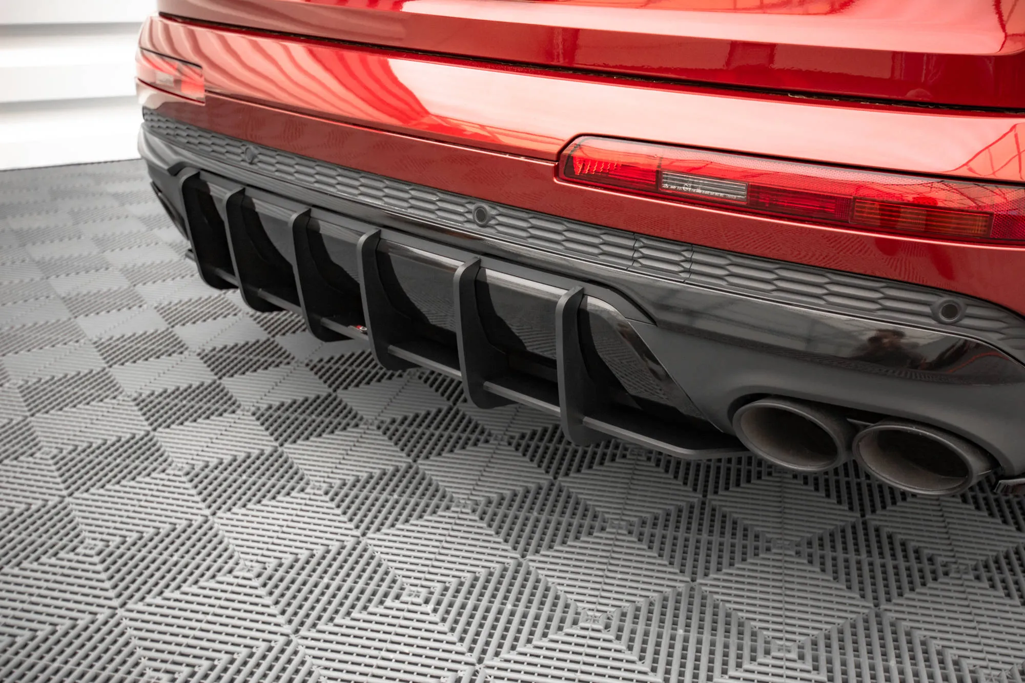 Diffuser Audi SQ7 / Q7 S-Line mk2 facelift 2019 - > | Street Pro Black Edition – bilde 2