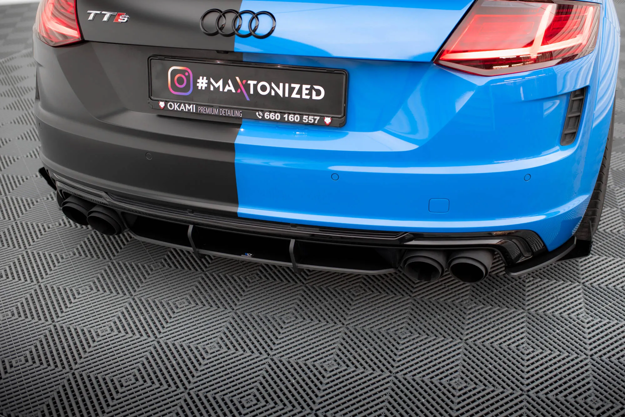 Diffuser Audi TT S (8S) 2014 - 2018 | Street Pro Black Edition – bilde 5