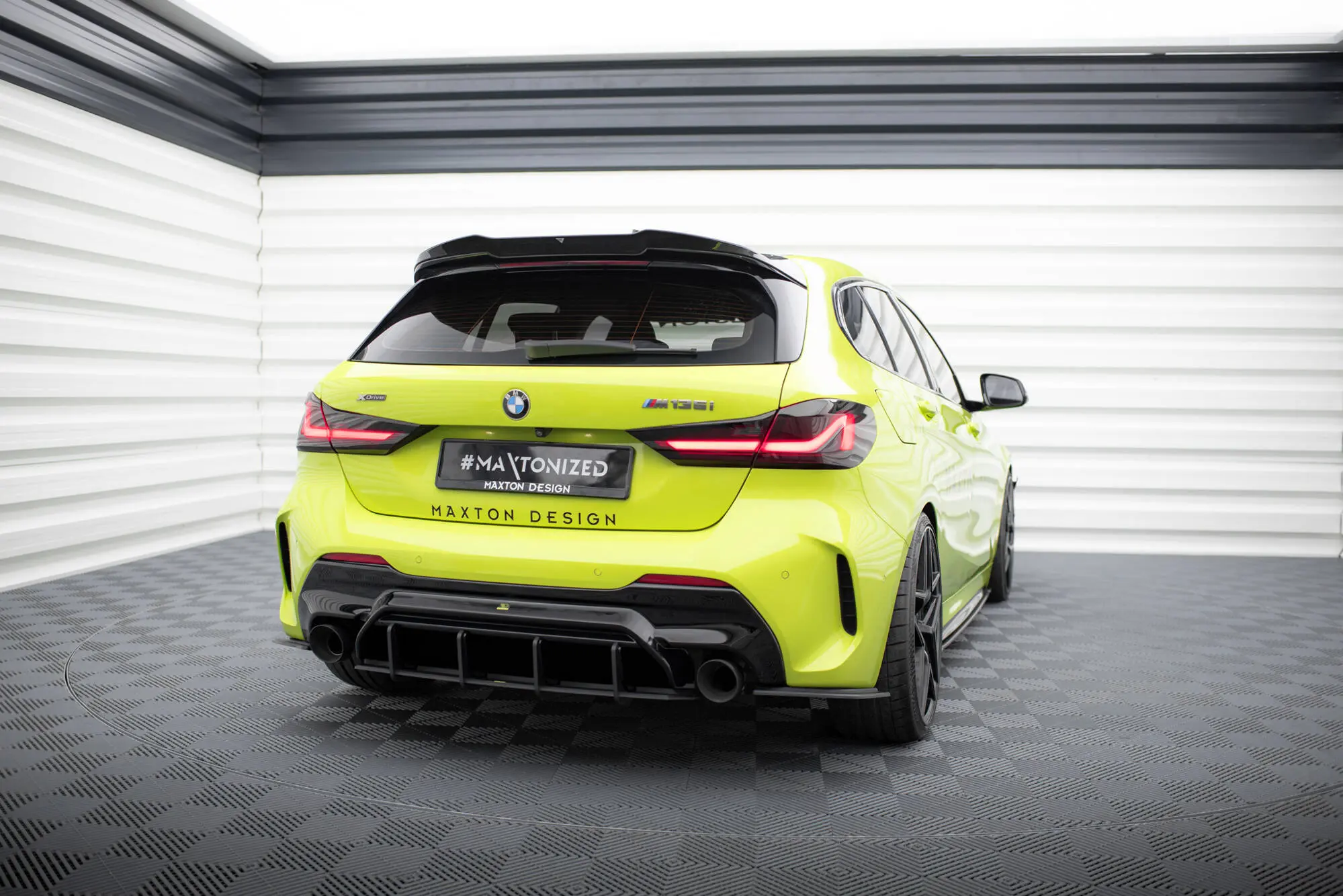 Diffuser BMW 1 (F40) M-Pack / BMW M135i (F40) 2019 - 2024 | V.2 Street Pro Black Edition – bilde 3