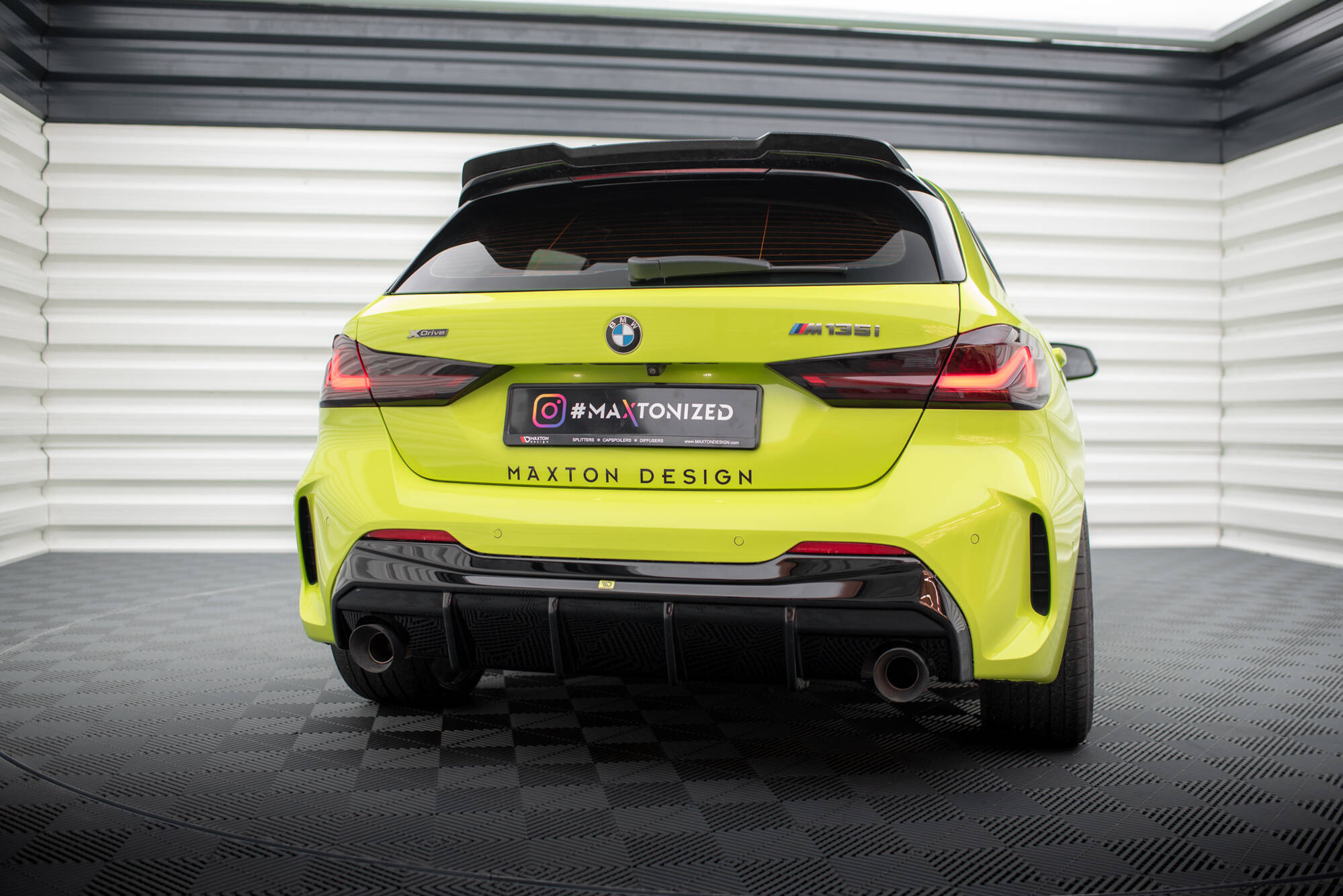 Diffuser BMW 1 (F40) M-Pack / BMW M135i (F40) 2019 - 2024 | V.3 Glossy Black Edition Image 12