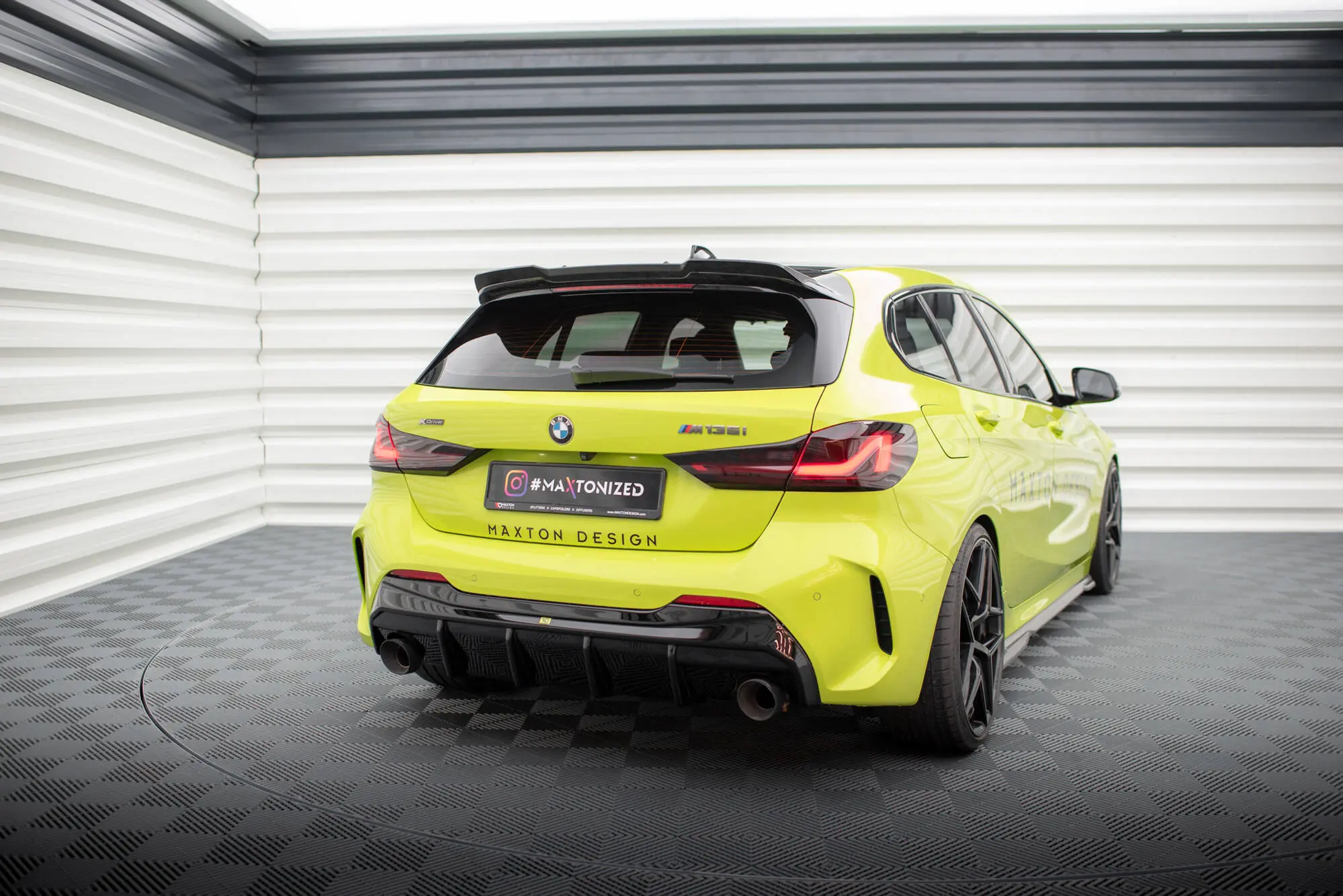 Diffuser BMW 1 (F40) M-Pack / BMW M135i (F40) 2019 - 2024 | V.3 Glossy Black Edition Image 3