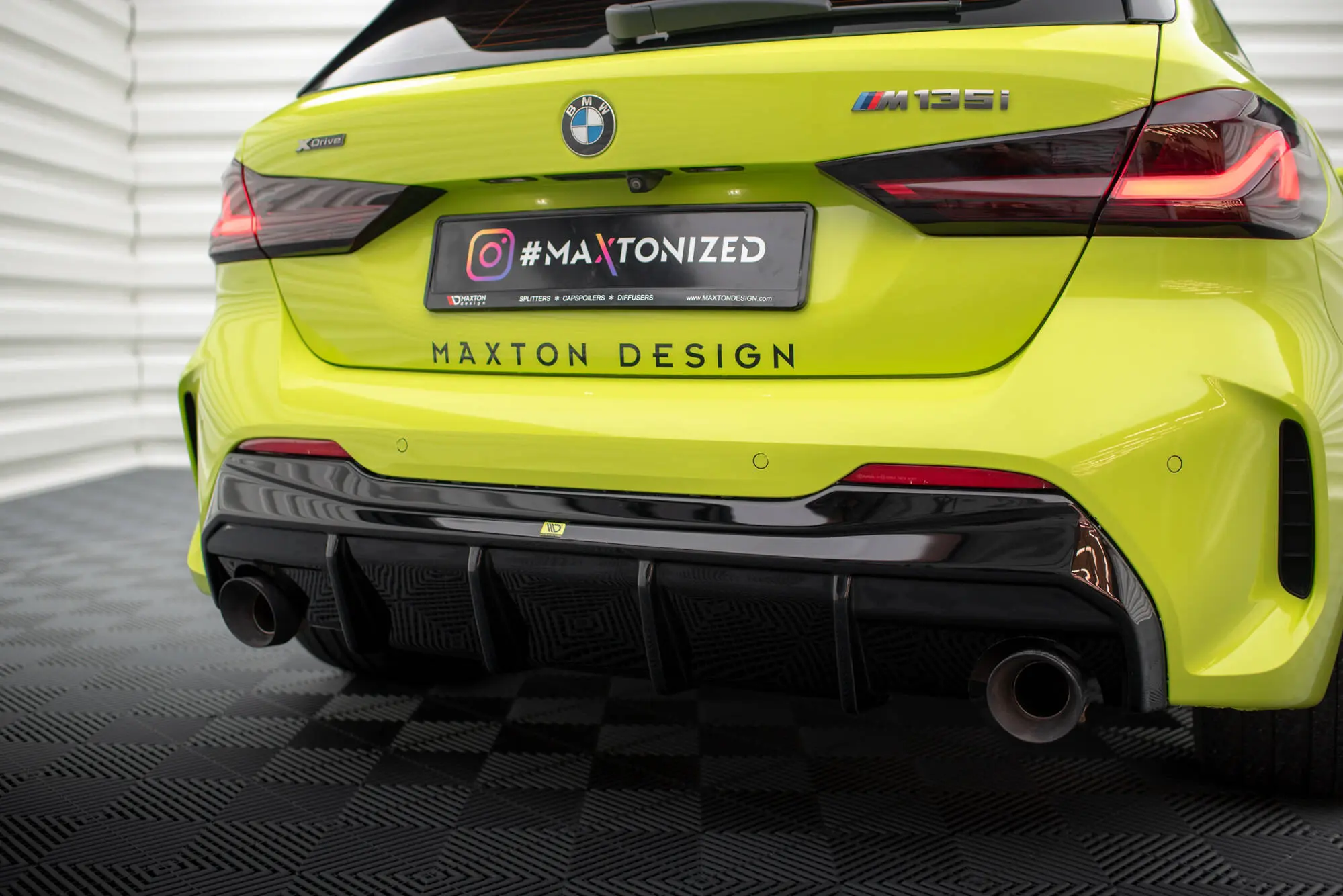 Diffuser BMW 1 (F40) M-Pack / BMW M135i (F40) 2019 - 2024 | V.3 Glossy Black Edition Image 4