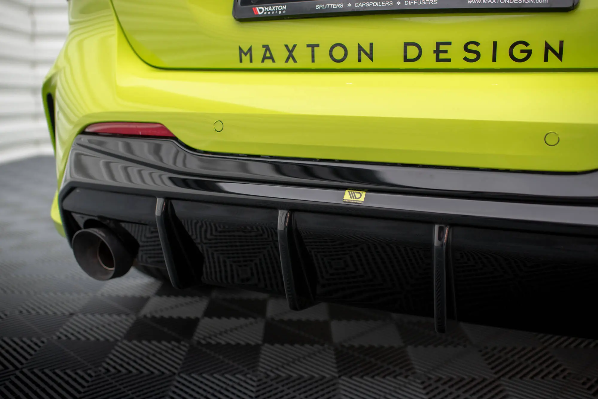 Diffuser BMW 1 (F40) M-Pack / BMW M135i (F40) 2019 - 2024 | V.3 Glossy Black Edition Image 7