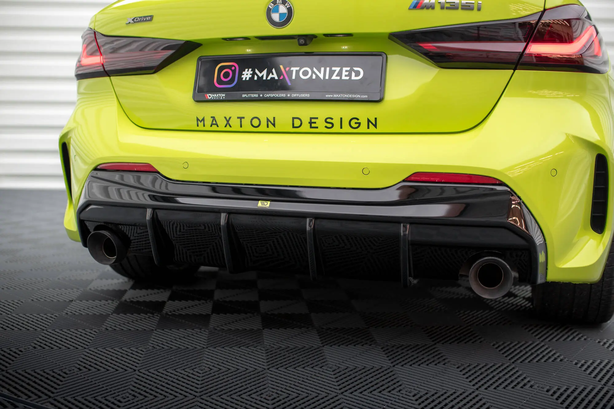 Diffuser BMW 1 (F40) M-Pack / BMW M135i (F40) 2019 - 2024 | V.3 Glossy Black Edition Image 8