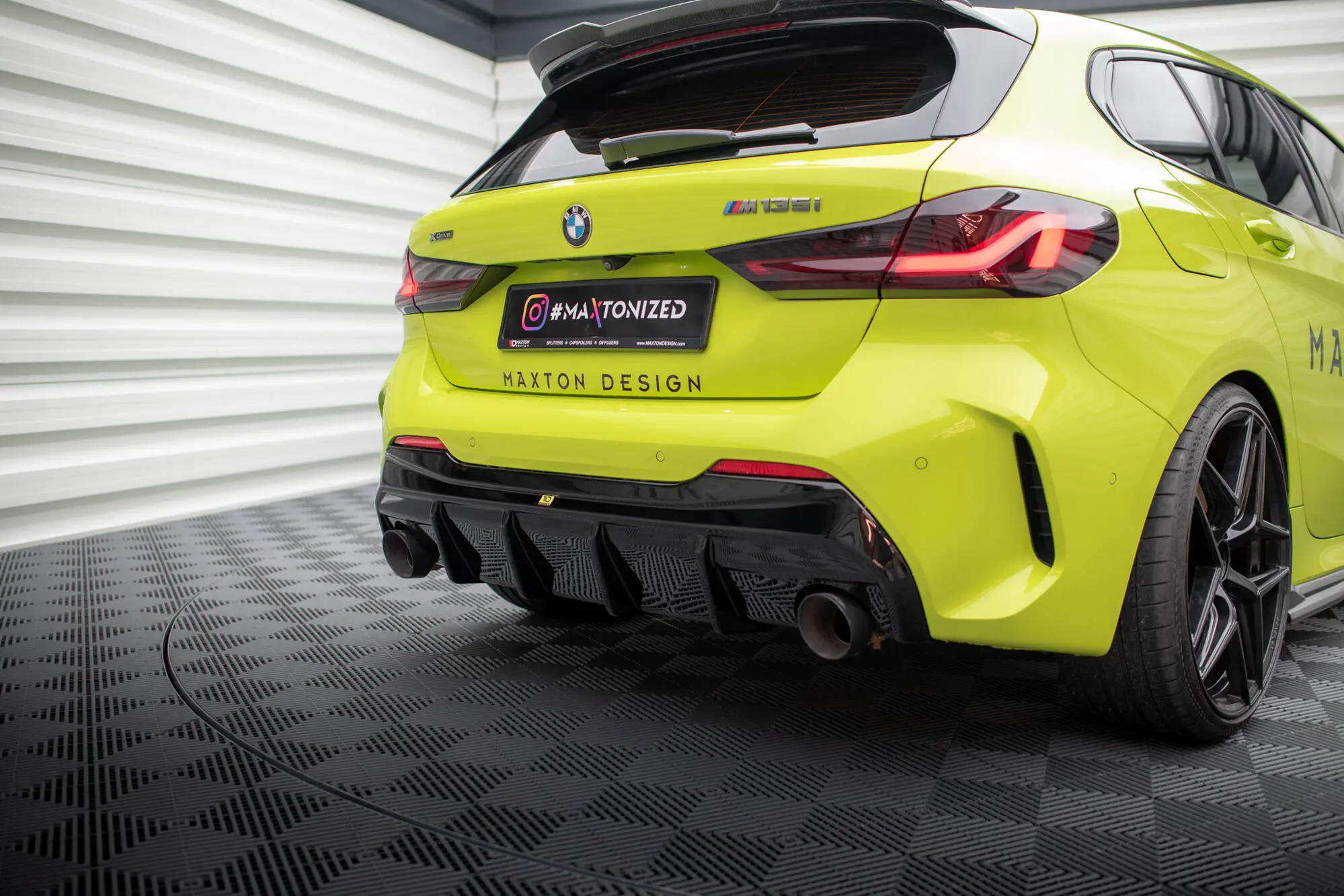 Diffuser BMW 1 (F40) M-Pack / BMW M135i (F40) 2019 - 2024 | V.3 Glossy Black Edition Image 9