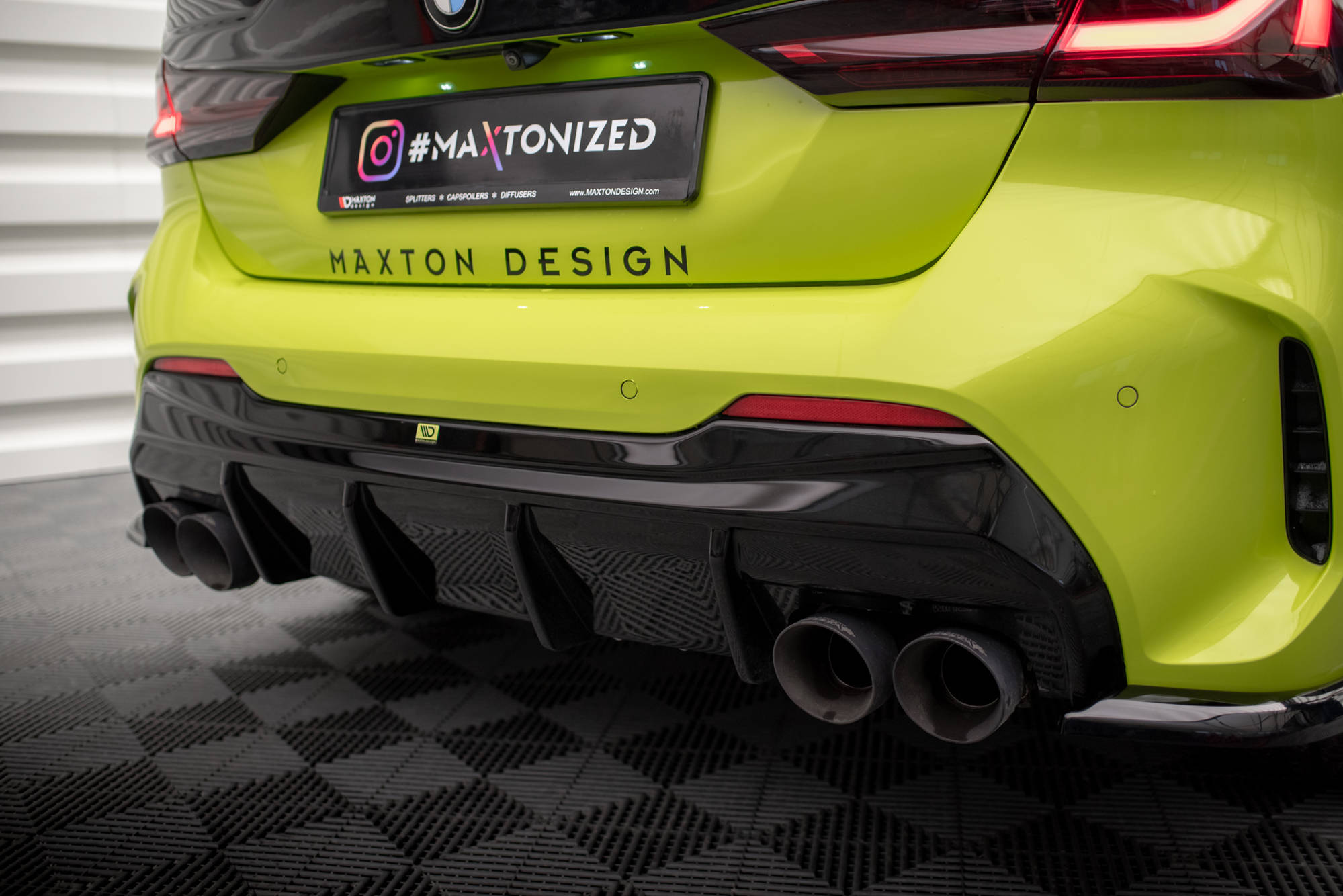 Diffuser BMW 1 (F40) M-Pack / BMW M135i (F40) 2019 - 2024 | V.3 Glossy Black Edition – bilde 4