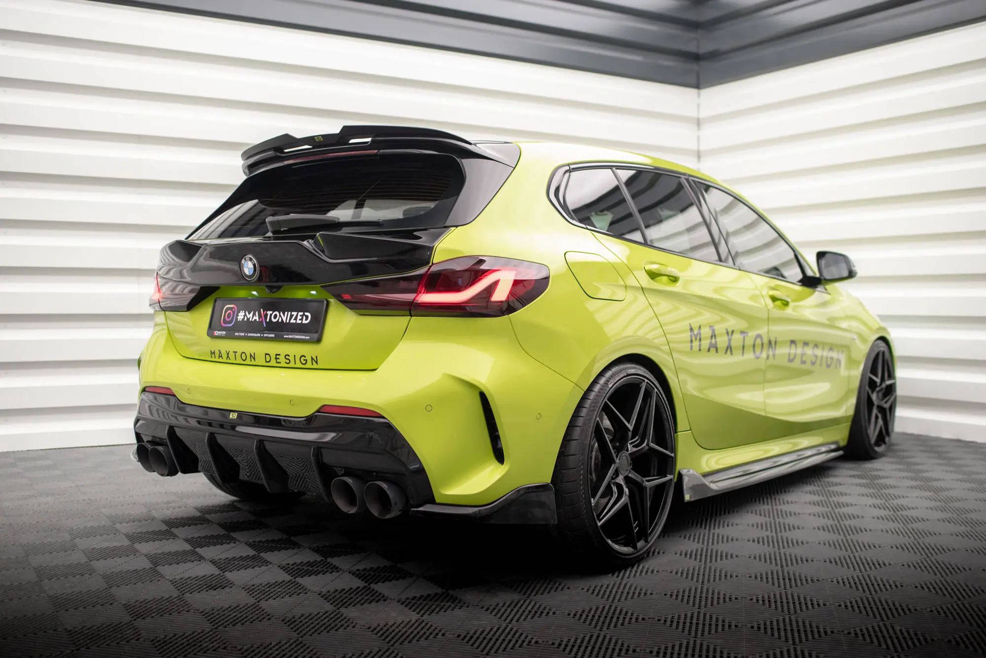 Diffuser BMW 1 (F40) M-Pack / BMW M135i (F40) 2019 - 2024 | V.3 Glossy Black Edition – bilde 5