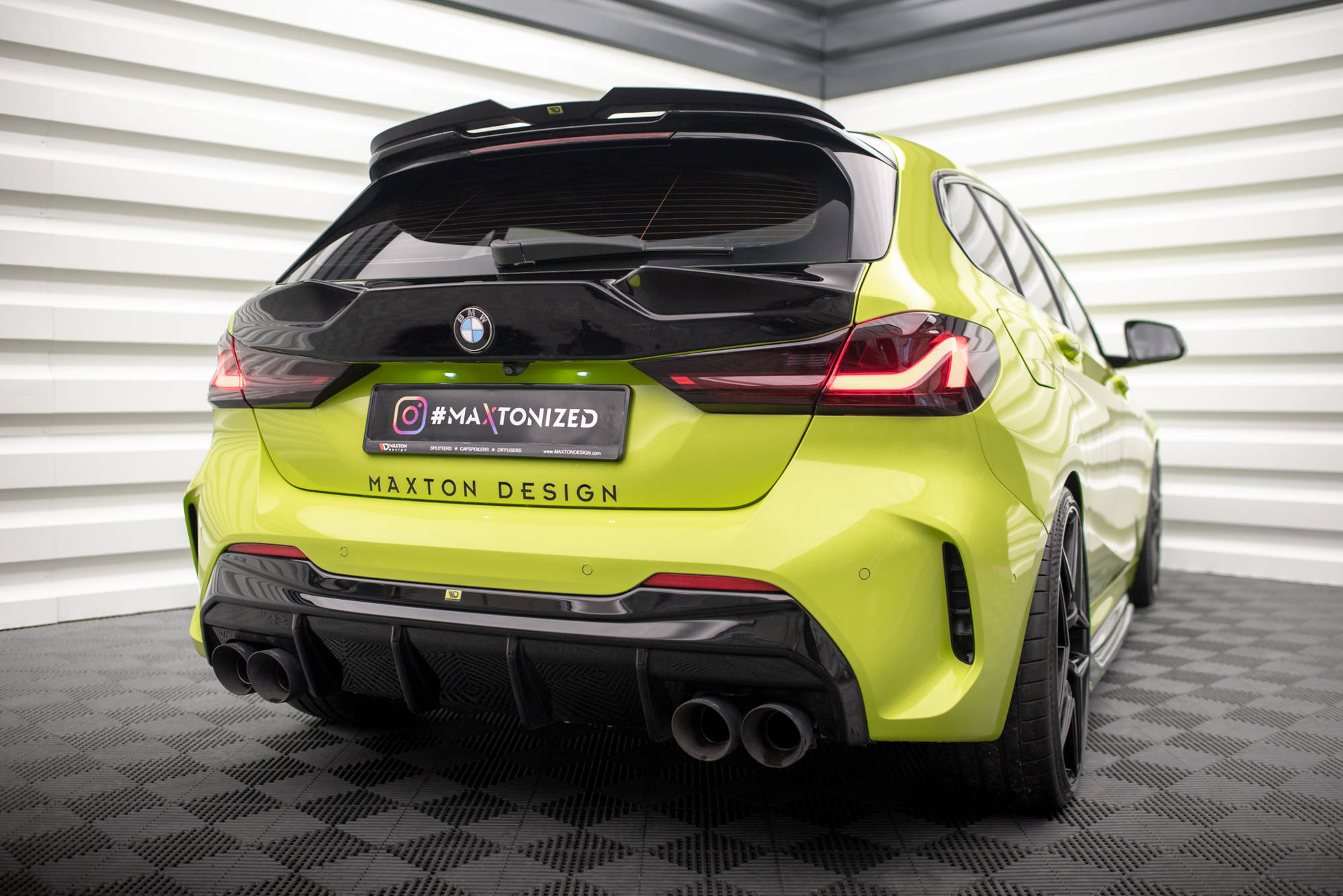 Diffuser BMW 1 (F40) M-Pack / BMW M135i (F40) 2019 - 2024 | V.3 Glossy Black Edition – bilde 6
