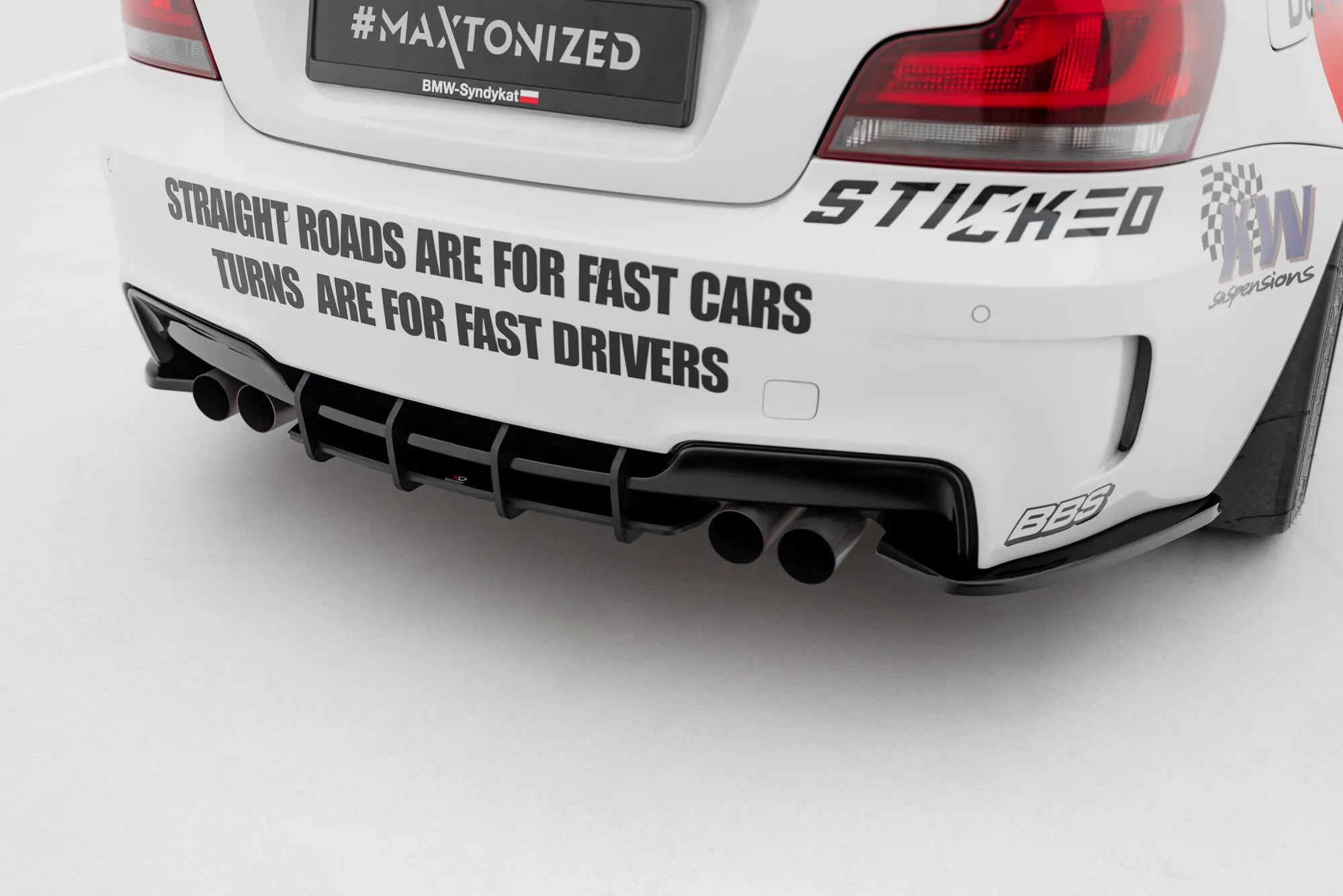 Diffuser BMW 1 M Coupe (E82) 2007 - 2013 | Street Pro Black Edition