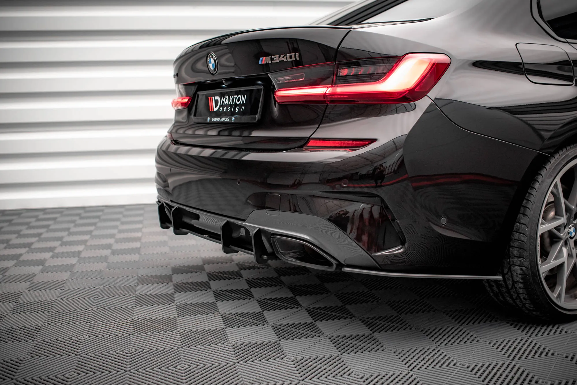 Diffuser BMW 3 (G20 / G21) M-Pakke / M340i (G20 / G201) 2018 - 2022 | Street Pro Black Edition – bilde 3