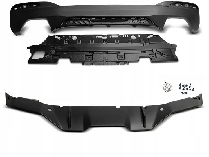 Diffuser BMW 5 (G30 / G31) M-Pack 2017 - 2020 | M Performance Design Black Matt – bilde 4