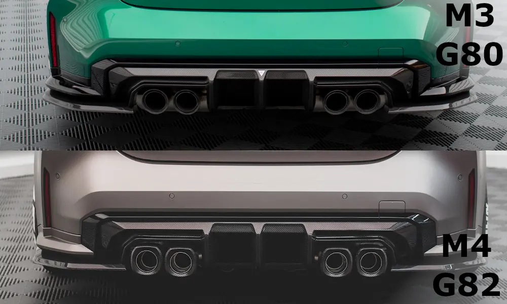 Diffuser BMW M4 (G82) 2021-> / BMW M3 (G80) 2021-> | Real Carbon Fiber Image 1